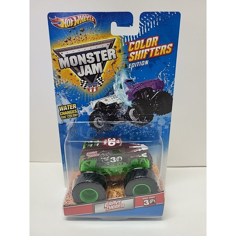 New Hot Wheels Monster‎ Jam Grave Digger 30th Anniversary Color Shifters